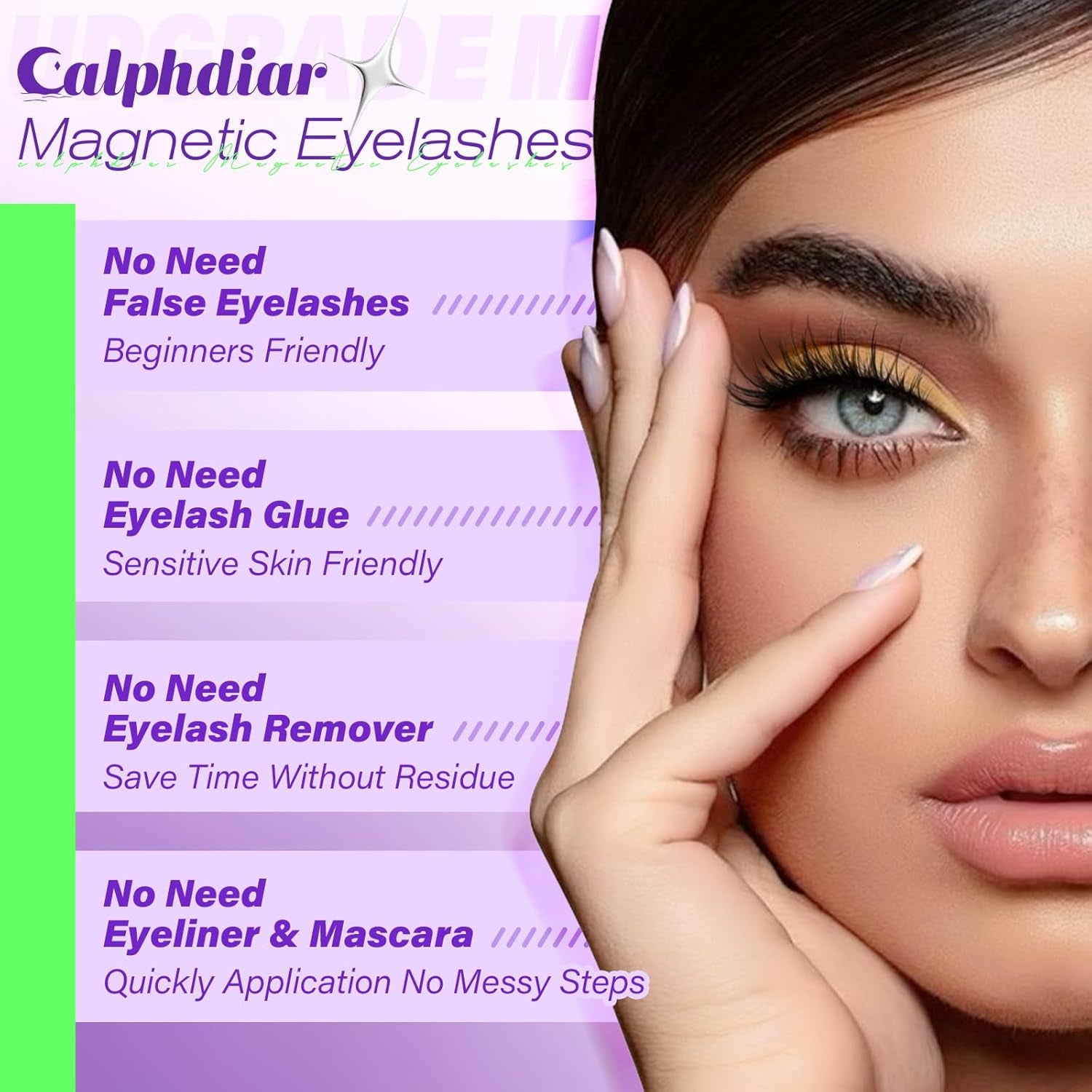 No-Glue Magnetic Eyelashes with Applicator | Reusable Natural-Look Lash Kit