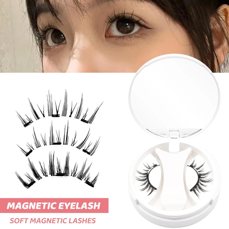 No-Glue Magnetic Eyelashes with Applicator | Reusable Natural-Look Lash Kit